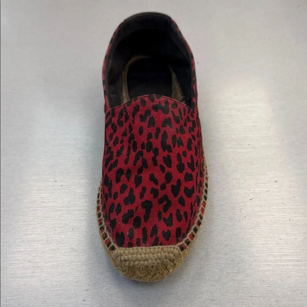 Saint Laurent Red and Black Espadrilles